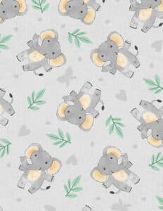 Safari Snuggles 3073-42030-997 Elephant Toss Gray