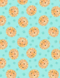 Safari Snuggles 3073-42032-787 Lion Toss Teal