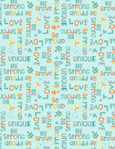 Safari Snuggles 3073-42033-779 Word Toss Teal