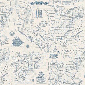 Independence C17332 Cream Colonial Map