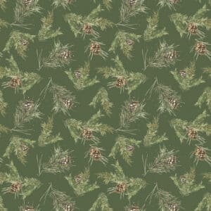 Holiday Spirit Pinecones CD17464-Green