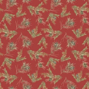 Holiday Spirit Pinecones CD17464-Red