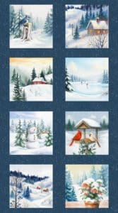 Quilt Minnesota 2026 Digital 24" Panel with 8-3/4" Blocks Y4882-53 Navy Blue