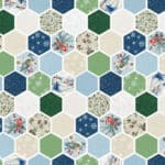 Quilt Minnesota 2026 Digital Hexagons Y4885-93 Light Navy