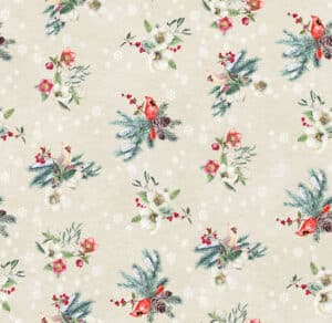 Quilt Minnesota 2026 Digital Floral Birds Y4886-11 Light Khaki