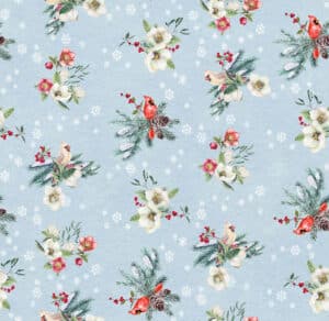 Quilt Minnesota 2026 Digital Floral Birds Y4886-87 Light Denim