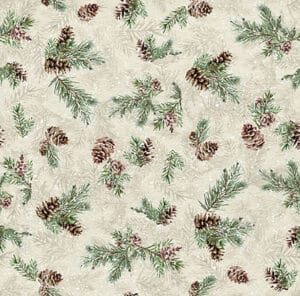 Quilt Minnesota 2026 Digital Pine Cones Y4889-12 Khaki