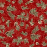 Quilt Minnesota 2026 Digital Pine Cones Y4889-83 Dark Red